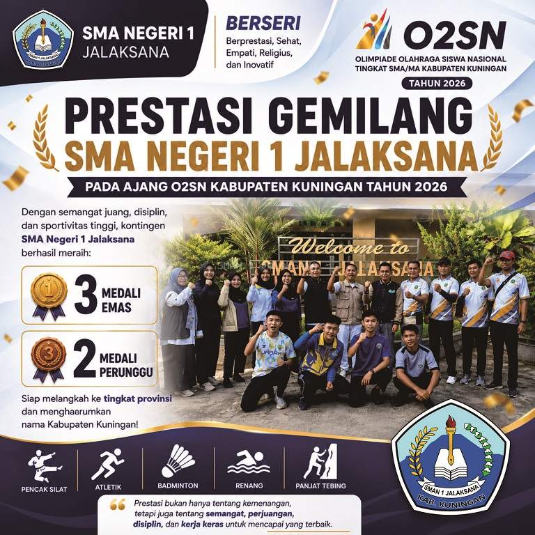 Prestasi Gemilang SMA Negeri 1 Jalaksana pada Ajang O2SN Tingkat Kabupaten Kuningan Tahun 2026